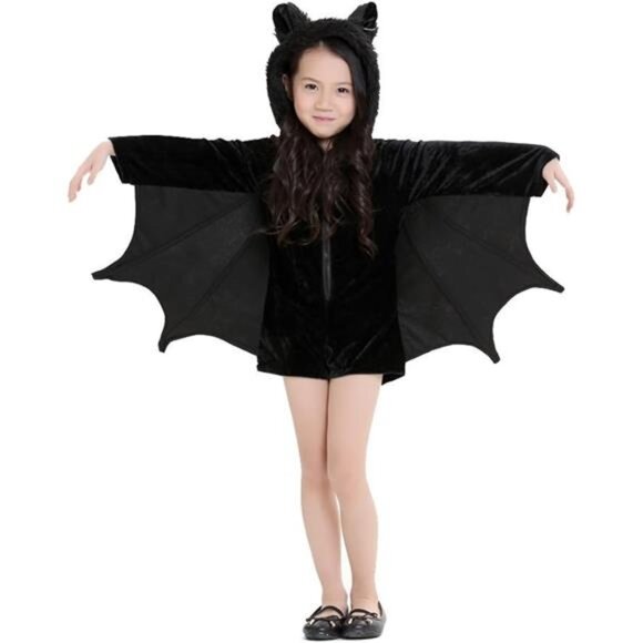 Cuteshower Kids Bat Jumpsuit Halloween Costume for Girls - Picture 8 of 8